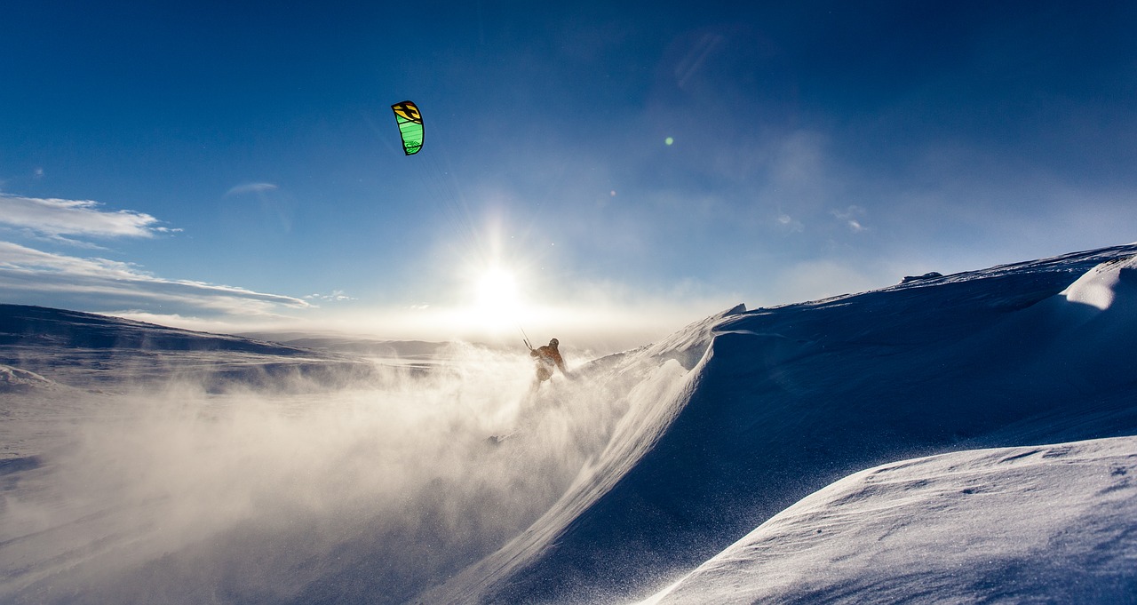 kite skiing