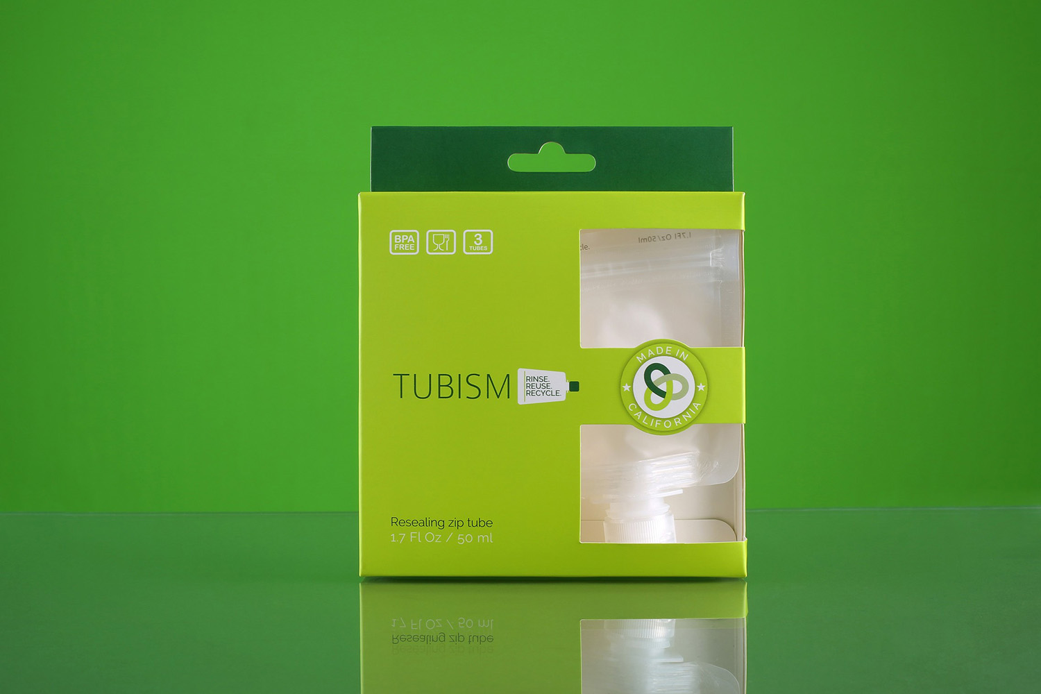 Tubism travel containers - pack of three 50 ml tubes