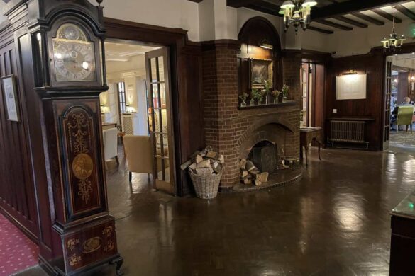 Grandfather clock at Montagu Arms Hotel